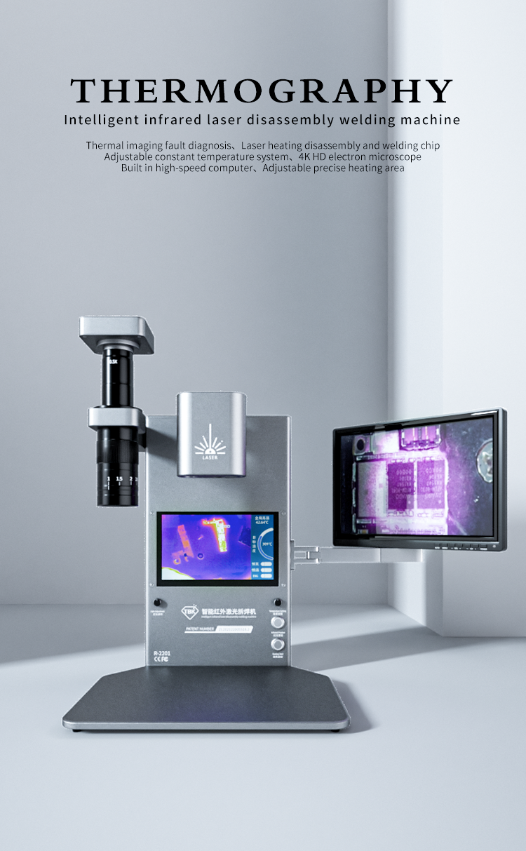 TBK R-2201 3-in-1 Laser Soldering Machine with Thermal Camera & 4K Microscope