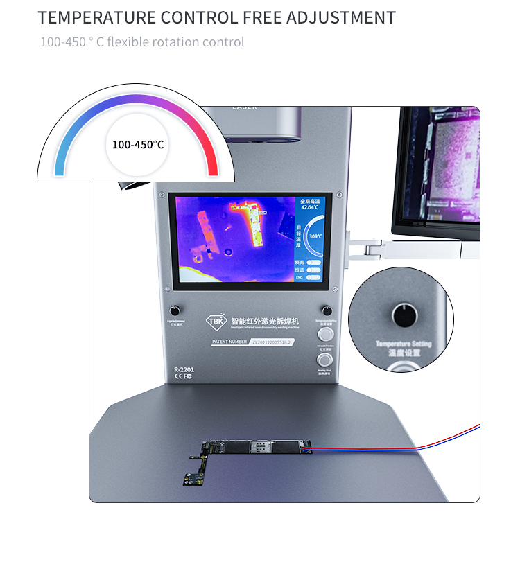 TBK R-2201 3-in-1 Laser Soldering Machine with Thermal Camera & 4K Microscope