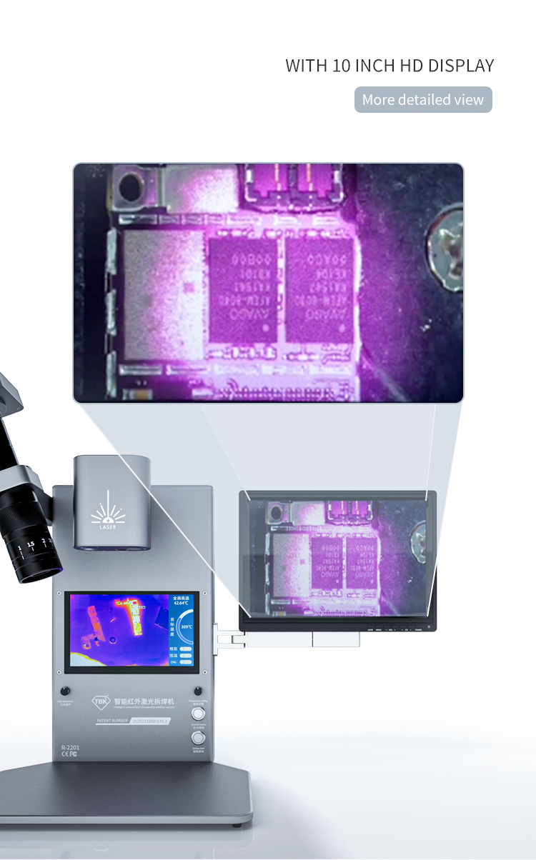TBK R-2201 3-in-1 Laser Soldering Machine with Thermal Camera & 4K Microscope