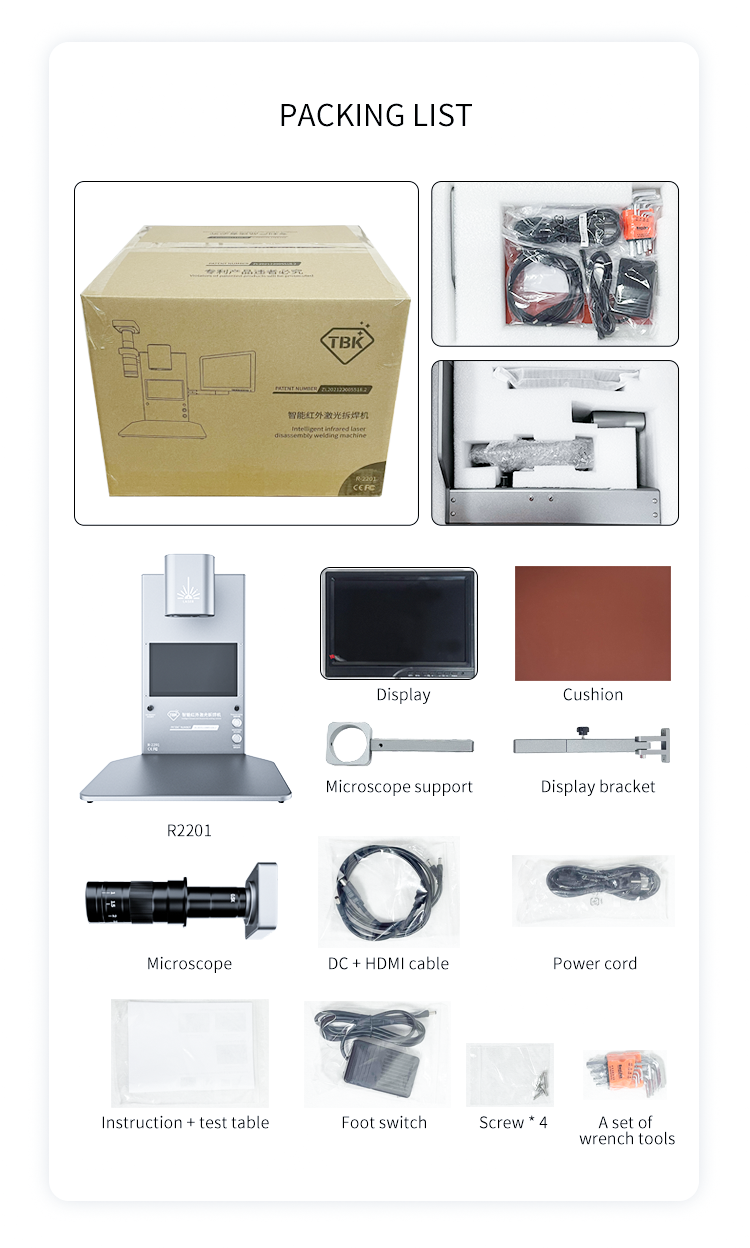 TBK R-2201 3-in-1 Laser Soldering Machine with Thermal Camera & 4K Microscope