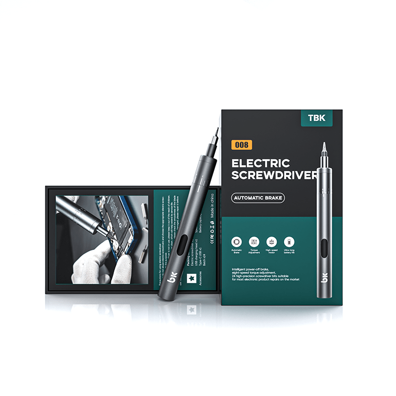 TBK 008 Cordless Electric Precision Screwdriver | Adjustable Torque (0.1 - 2.5 kgf/cm) | 24 - Bit Repair Kit for Mobile Phones & Electronics
