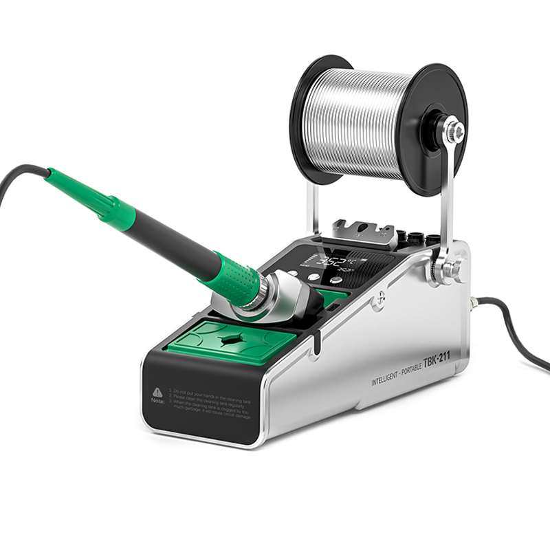 TBK 211 Cordless Portable Soldering Station with Electric Tip Cleaner (Battery Powered)
