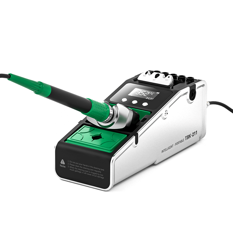 TBK 211 Cordless Portable Soldering Station with Electric Tip Cleaner (Battery Powered)