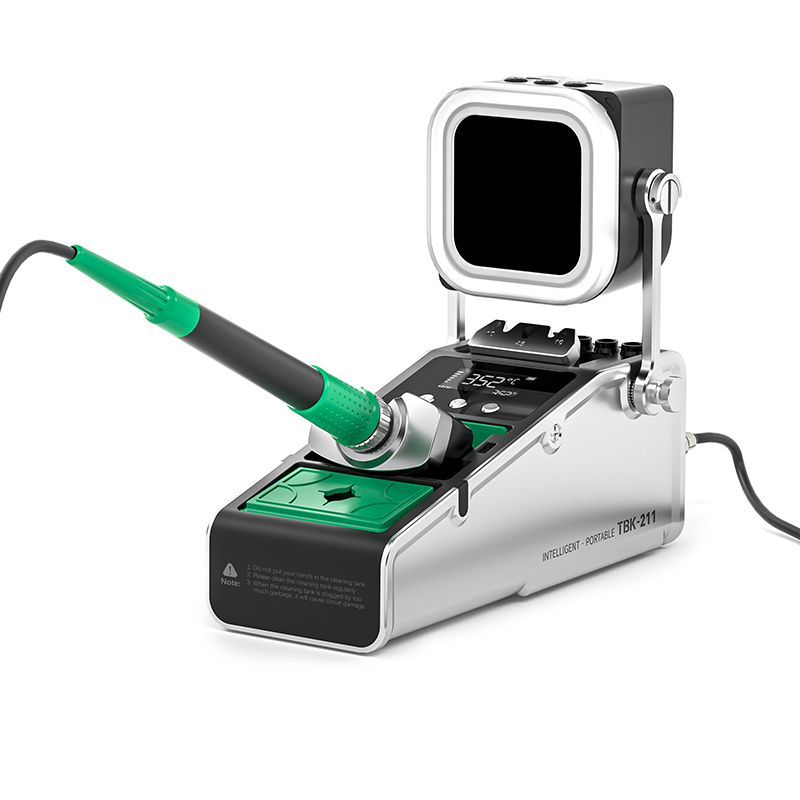 TBK 211 Cordless Portable Soldering Station with Electric Tip Cleaner (Battery Powered)