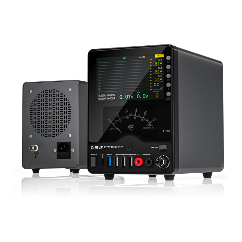 TBK 218 Adjustable DC Bench Power Supply 0 - 30V 0 - 10A | Digital Waveform & Analog Meter