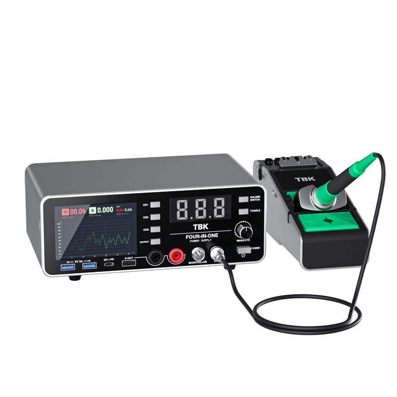 TBK 219 4 - in - 1 Integrated Soldering Station & DC Power Supply with Short Circuit Detector