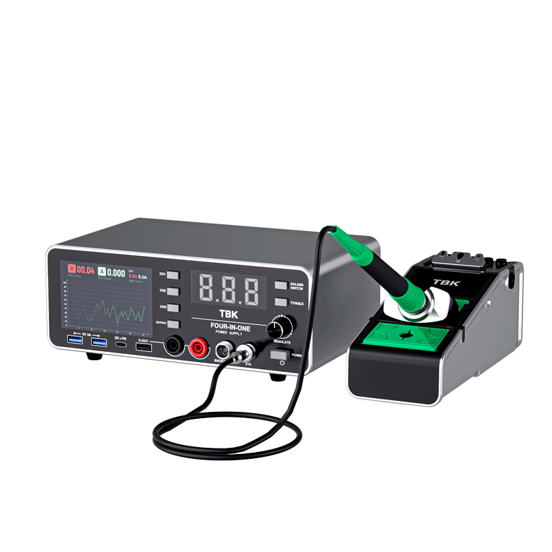TBK 219 4 - in - 1 Integrated Soldering Station & DC Power Supply with Short Circuit Detector