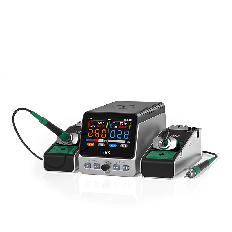 TBK 310 Intelligent Dual - Station Soldering Station with 20W Wireless Charging for Mobile Phone Repair