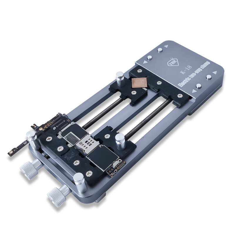 TBK K-18 Electric PCB Holder | Dual-Axis Motorized Motherboard Fixture & IC Chip Clamp