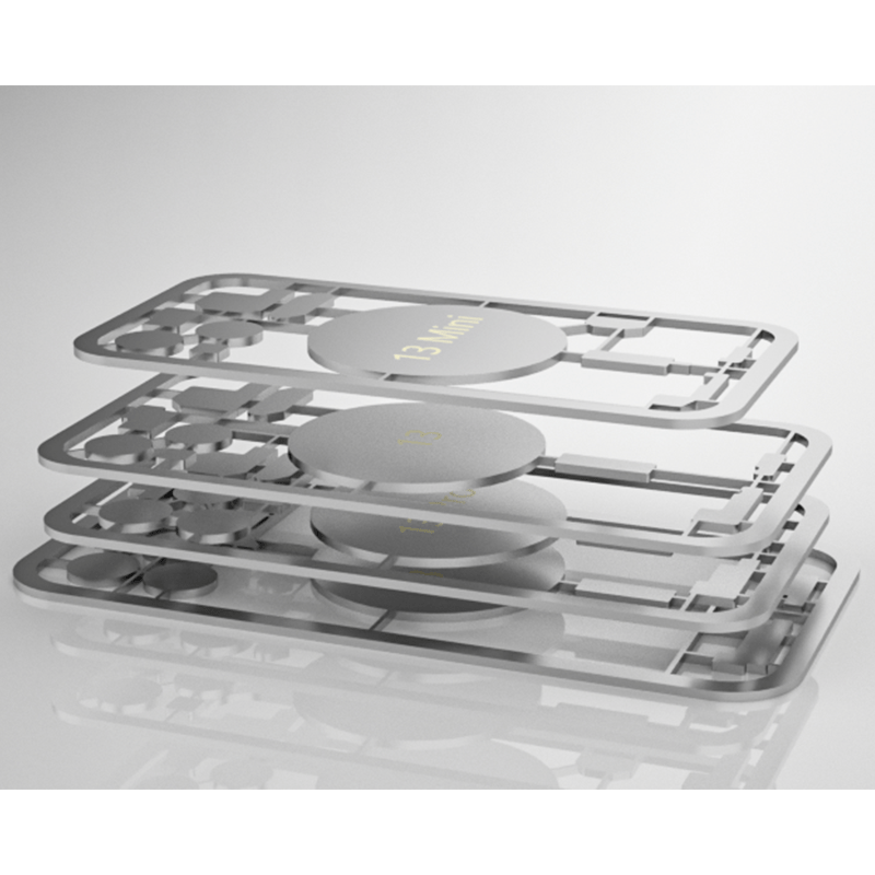 TBK Protective Steel Sheet Set | Stainless Steel Laser Masking Templates for iPhone Back Glass Removal